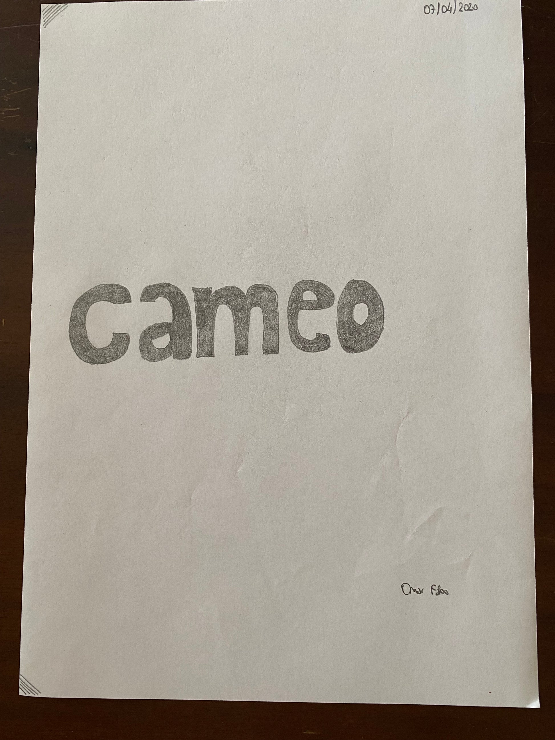 Logo “Cameo” original artwork by Omar Falco