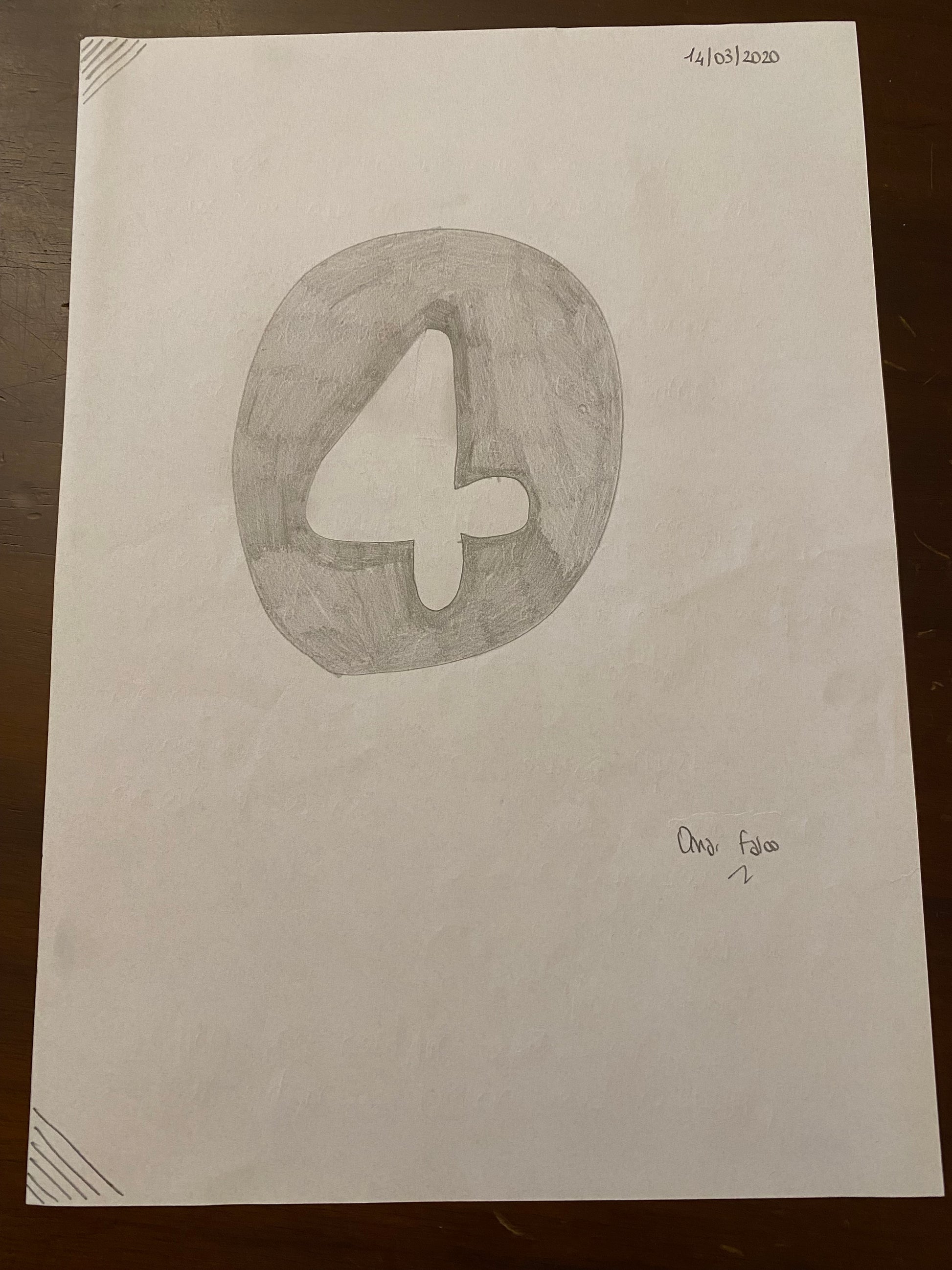 Logo “Rete 4” original artwork by Omar Falco