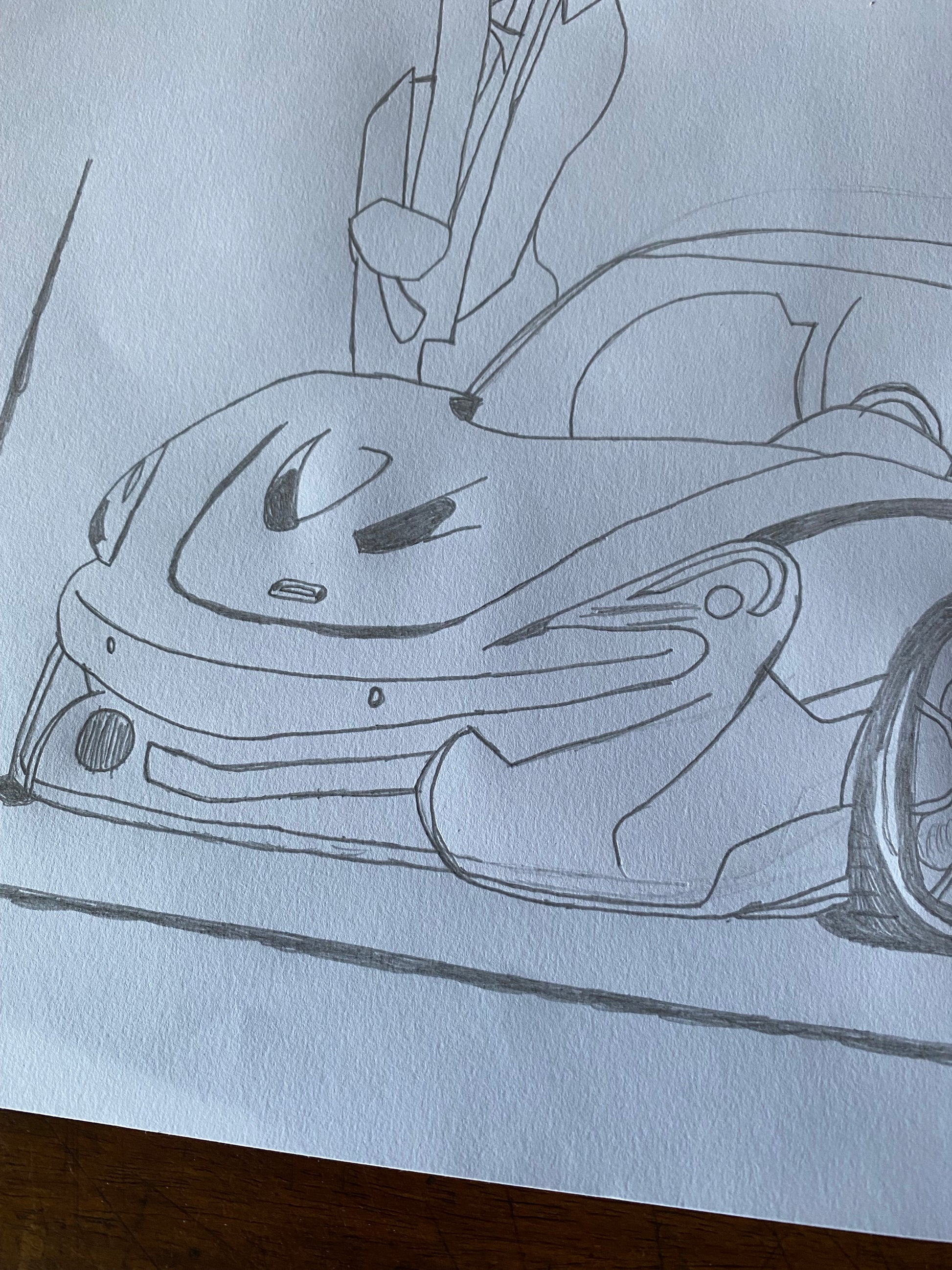 Schizzo McLaren original artwork A4 by Omar Falco
